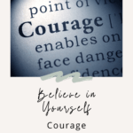 Picture of the word courage it the dictionary.